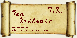 Tea Krilović vizit kartica
